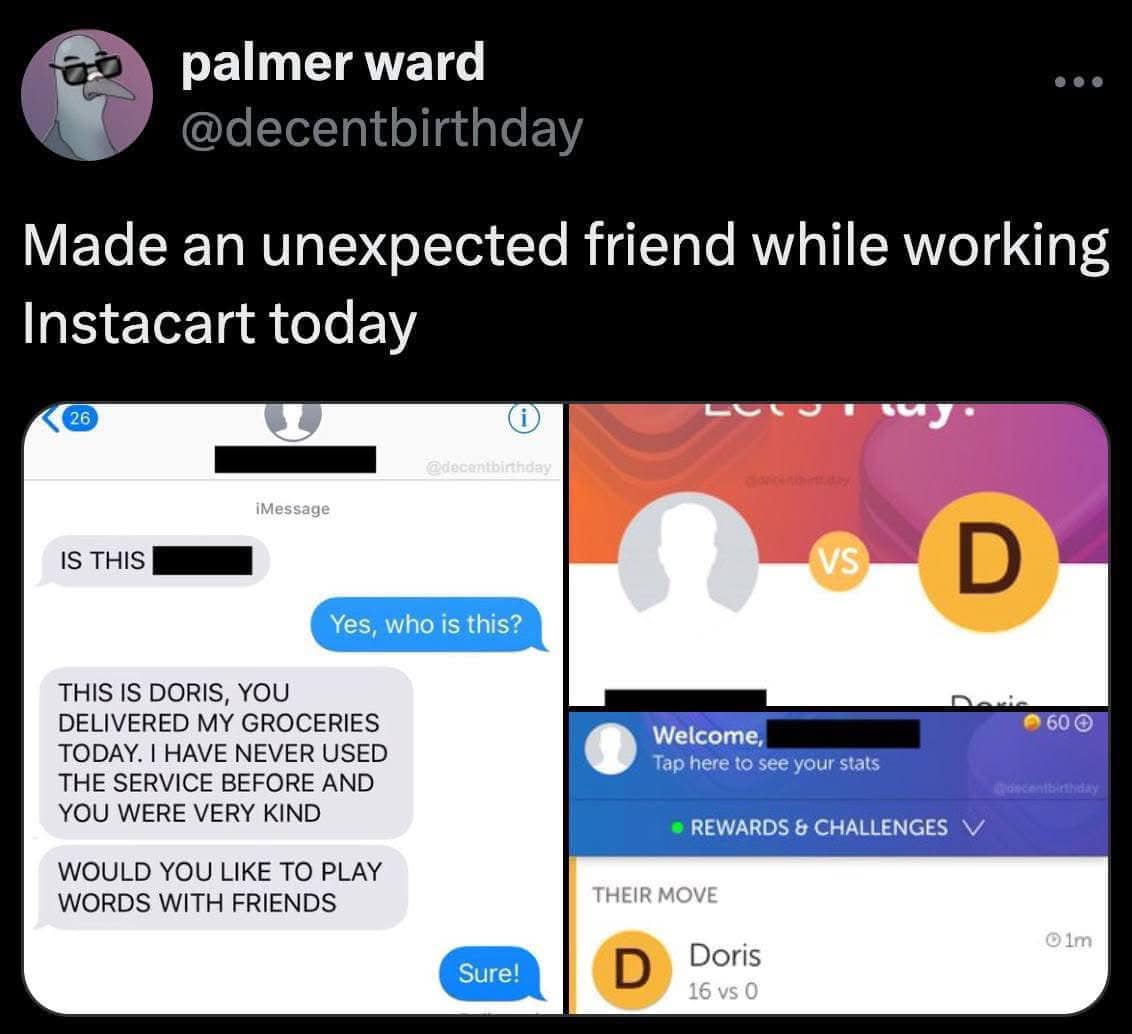 Made an unexpected friend while working Instacart today