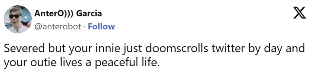 innie vs outie memes, severance memes, work-life balance memes, Severance memes, office identity memes, workplace memes, professional persona memes, work humor, corporate humor memes, dual identity memes, work personality memes