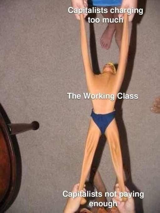 Capitalists charging too much The Working Class Capitalists not paying enough