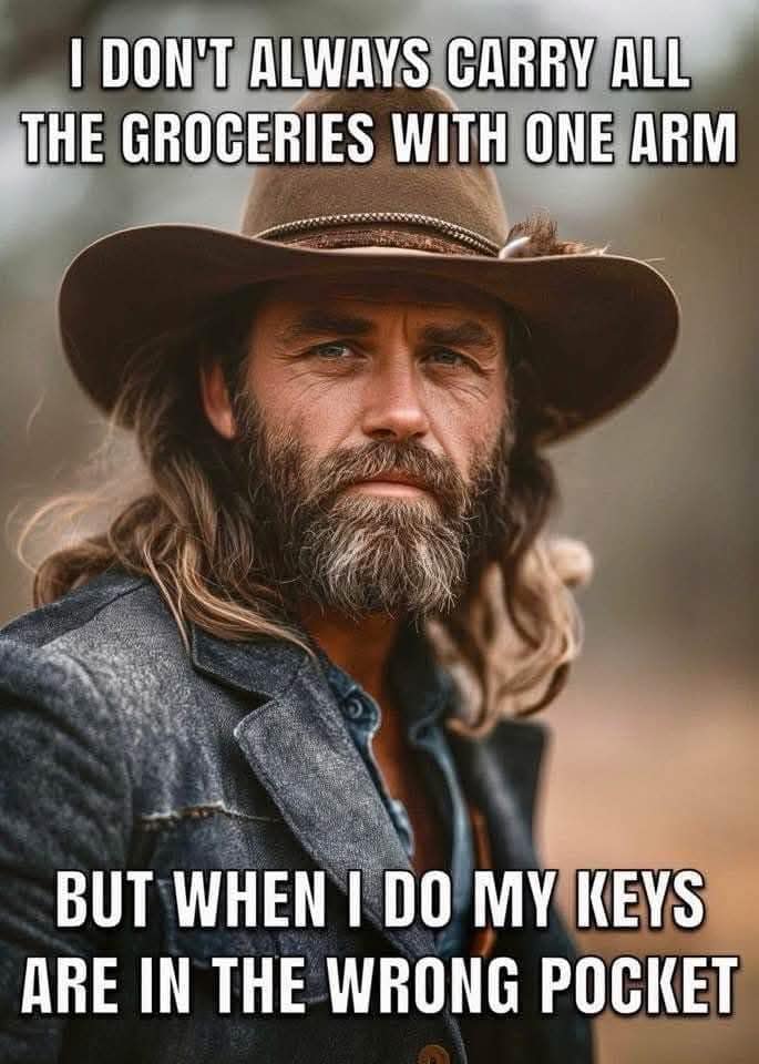 I DON'T ALWAYS CARRY ALL THE GROCERIES WITH ONE ARM BUT WHEN I DO MY KEYS ARE IN THE WRONG POCKET