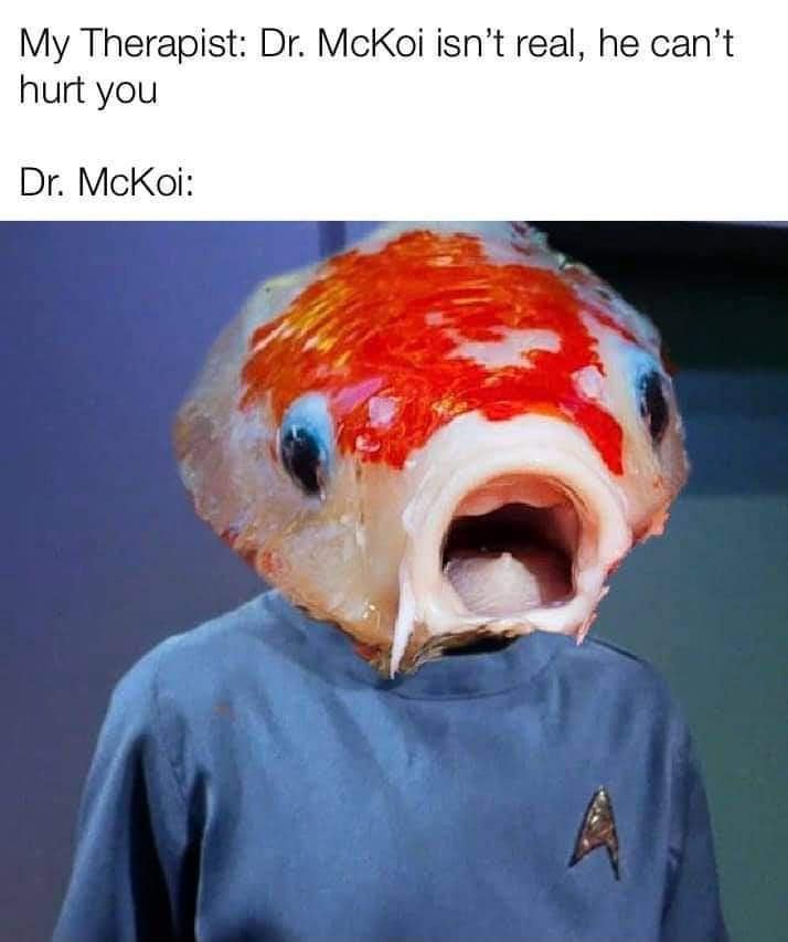 My Therapist: Dr. Mckoi isn't real, he can't hurt you Dr. McKoi: