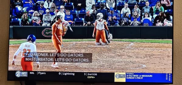 FALET & GARDNER. LET'S GO GATORS. MASTURBATOR. LET'S GO GATORS. NHL Flyers O| Uighining 1 | 2nd 9.56 ESPN+ LA OLE MISS AT MISSOUR SUNDAYS PM ET