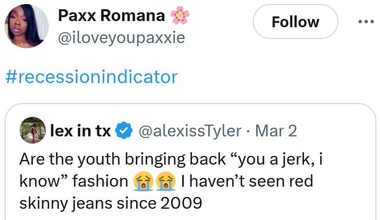 recession memes, recession indicator meme, recessionindicator, economic downturn memes, financial crisis jokes, economy collapse humor, inflation memes, recession predictions, market crash warnings, financial instability signs, economic forecast memes, internet panic memes, doomscrolling humor, mass hysteria jokes, online reaction memes