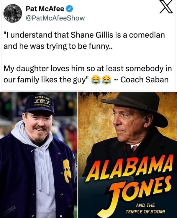 "I understand that Shane Gillis is a comedian and he was trying to be funny.. My daughter loves him so at least somebody in our family likes the guy"