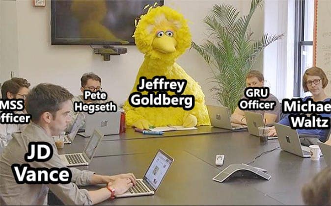 signalgate memes, pete hegseth memes, security breach memes, government mistake memes, leaked chat memes, classified memes, operational security humor, government leak jokes, political blunder memes, official gaffes, government fail jokes, Signal app humor, accidental group text memes, texting fails memes, signal gate memes, Jeffrey goldberg memes, leaked reporter memes