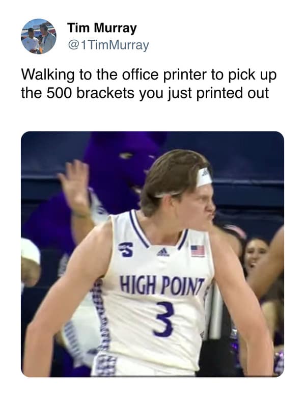 Walking to the office printer to pick up the 500 brackets you just printed out