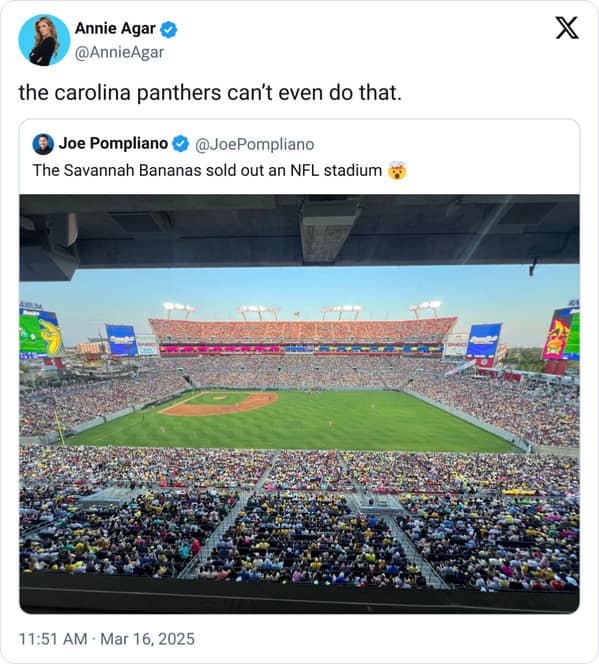 the carolina panthers can't even do that.