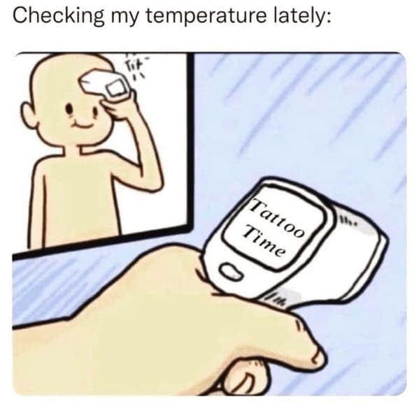 Checking my temperature lately: