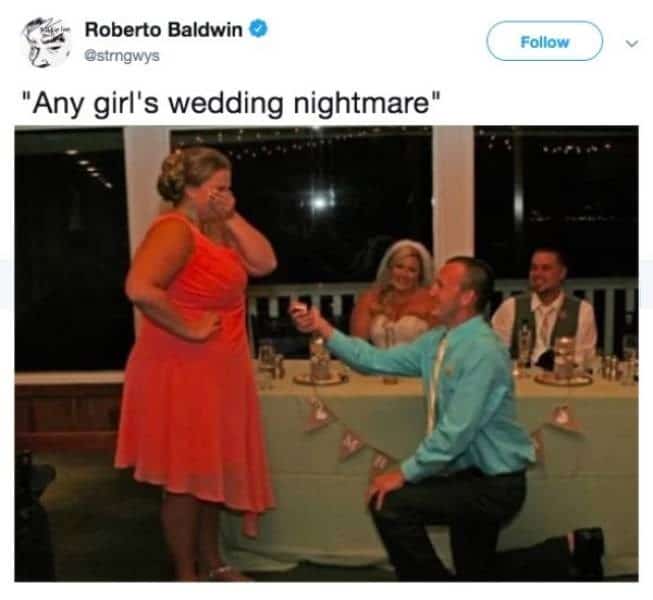 "Any girl's wedding nightmare"