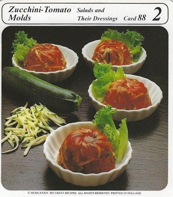 Zucchini- Tomato Molds