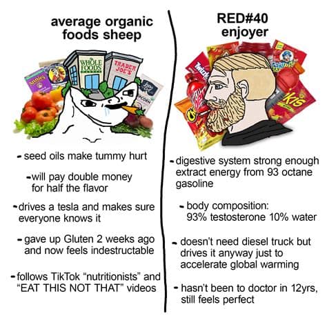 FDA dye ban memes, red 40 memes, food dye ban memes, artificial colorant memes, snack food memes, red dye 40 ban, dye free snacks, natural food coloring jokes, fda regulations memes, flamin hot cheetos jokes, mountain dew memes