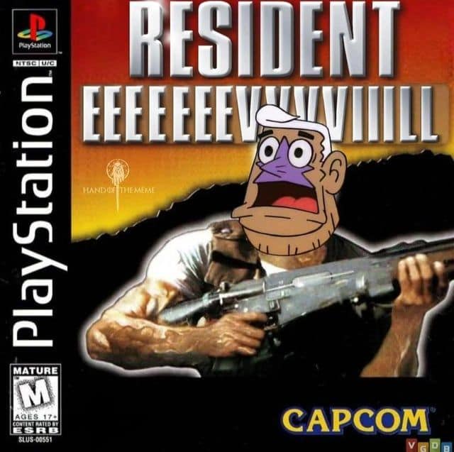 prayStation PlayStation MATURE M AGES 174 CONTINT RATED BY ESR B SLUS-00551 RESIDENT FELLEEE EN IIILL HANDE THEMEME CAPCOM