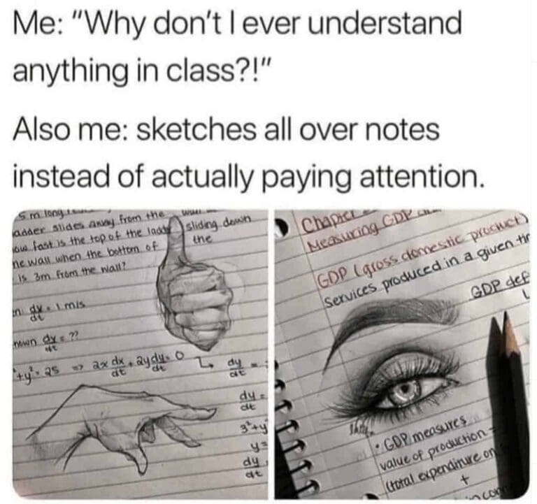 30 Relatable Drawing Memes Illustrating the Artistic Struggle