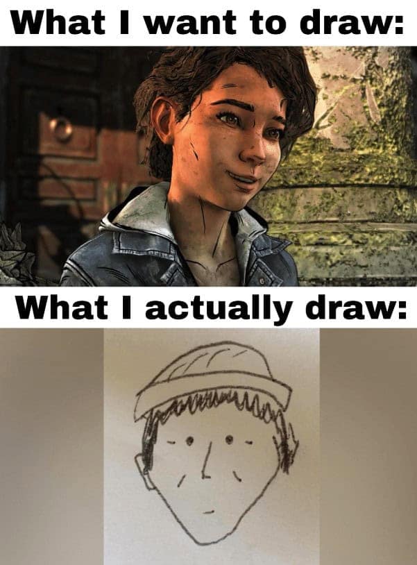 What I want to draw: What I actually draw: