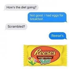 easter chocolate meme, easter candy memes, chocolate jokes, egg memes, easter egg memes, easter memes, chocolate memes, cream egg memes, peep memes