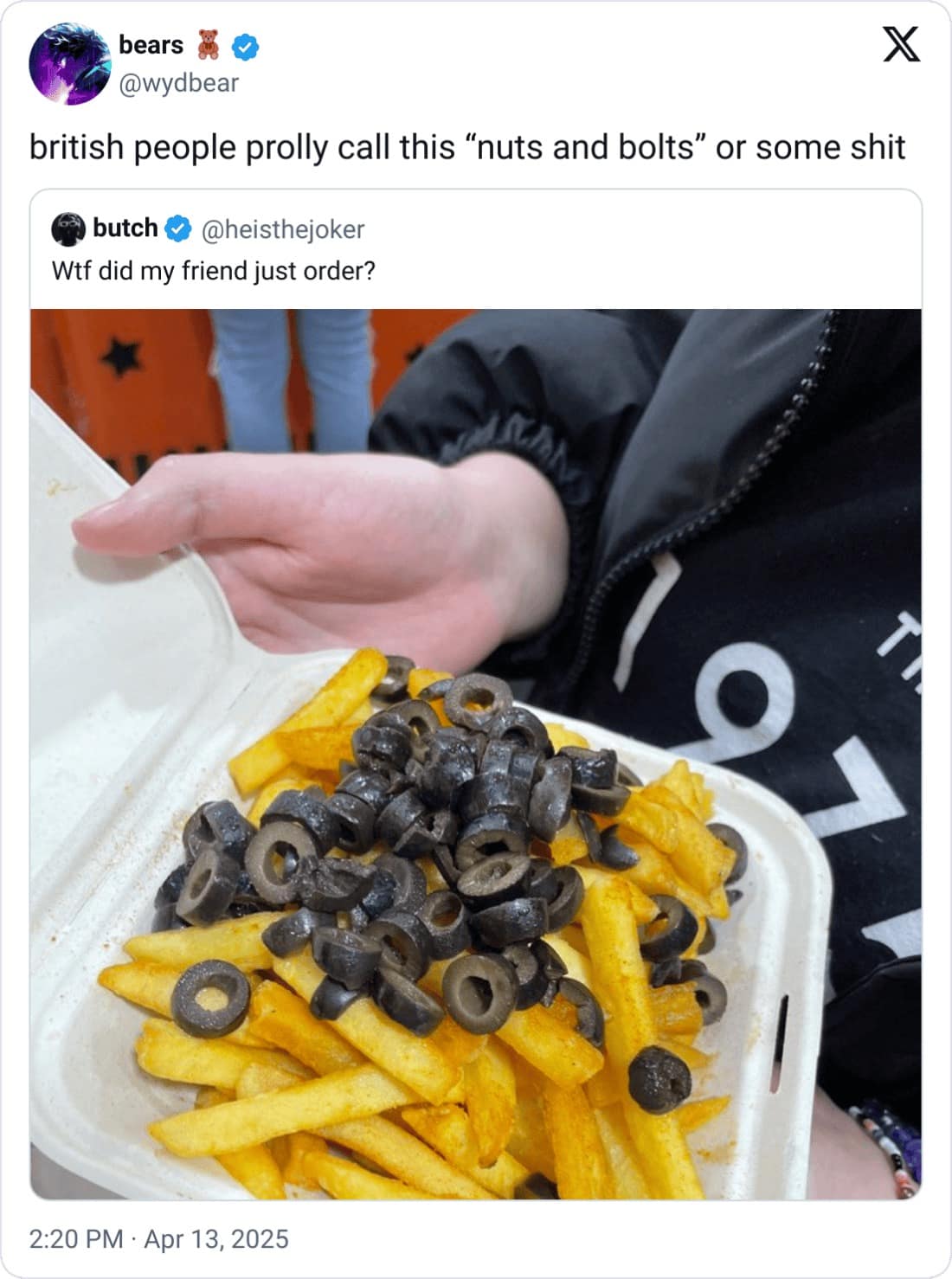 british people prolly call this "nuts and bolts" or some