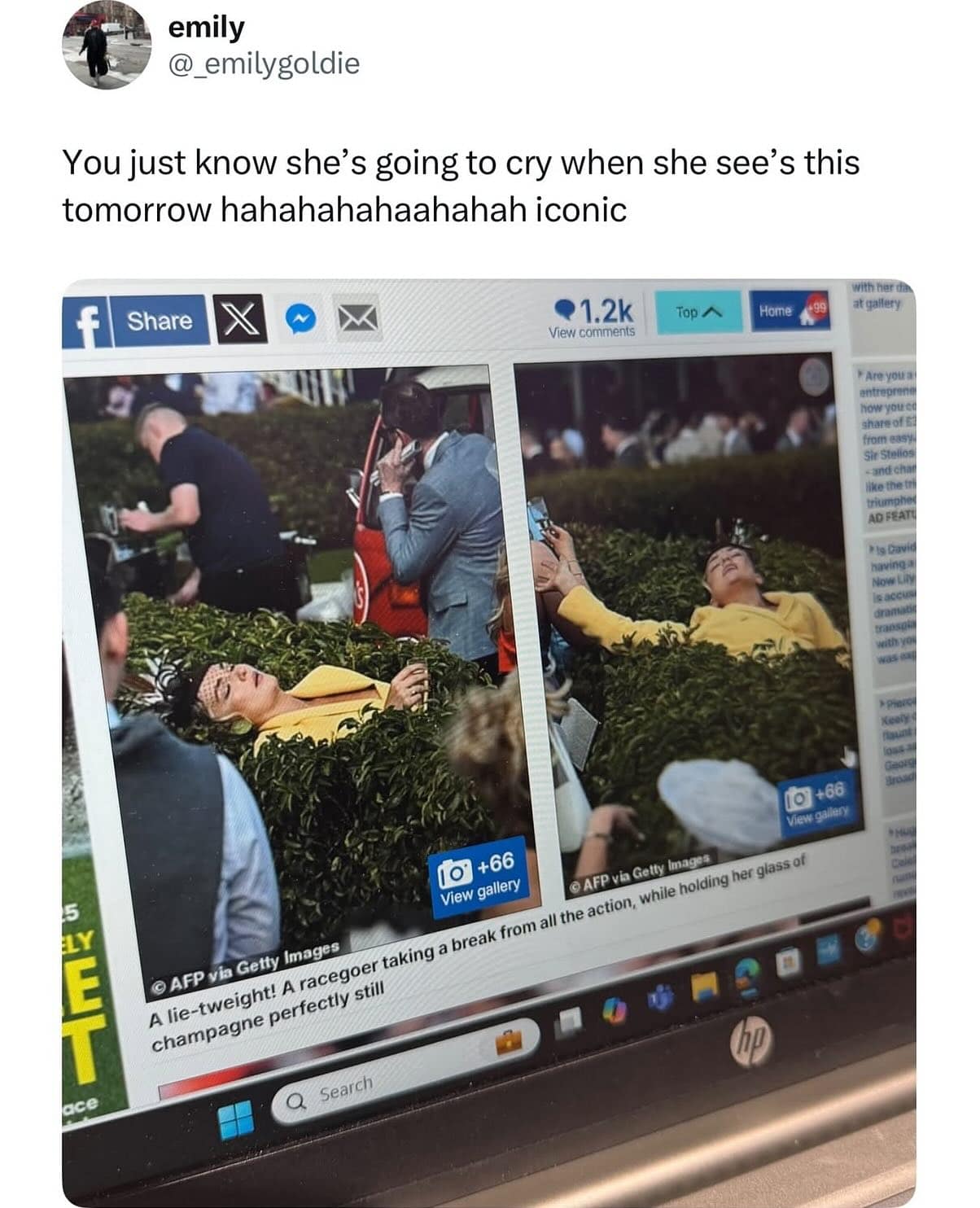 You just know she's going to cry when she see's this tomorrow hahahahahahahah iconic