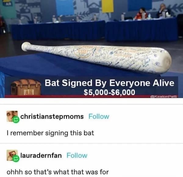 Bat Signed By Everyone Alive