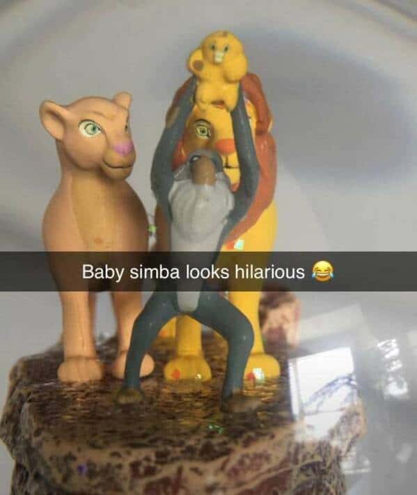 Baby simba looks hilarious