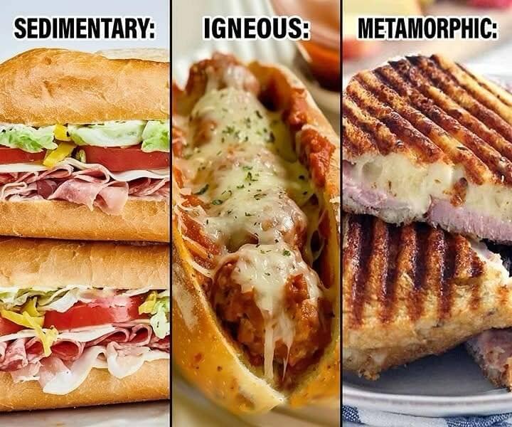 SEDIMENTARY: IGNEOUS: METAMORPHIC: