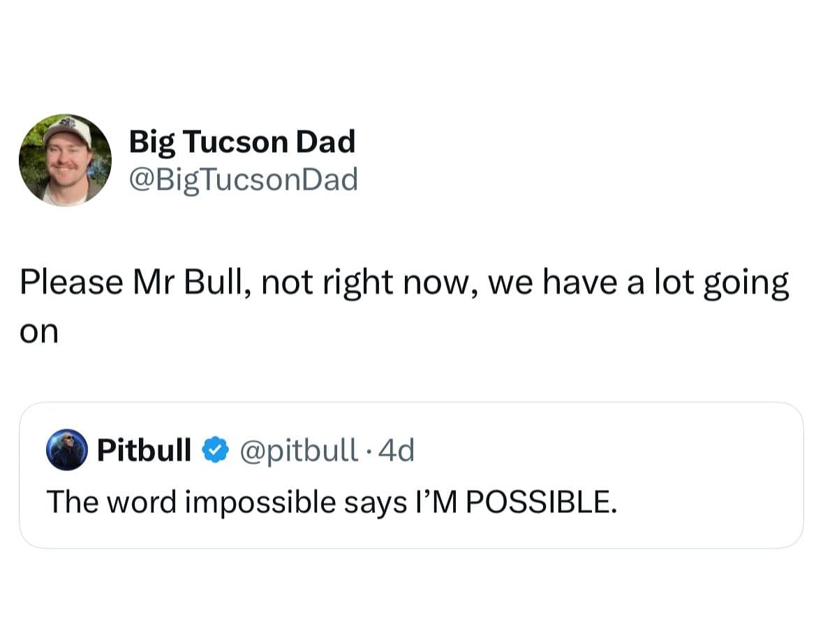 Please Mr Bull, not right now, we have a lot going on
