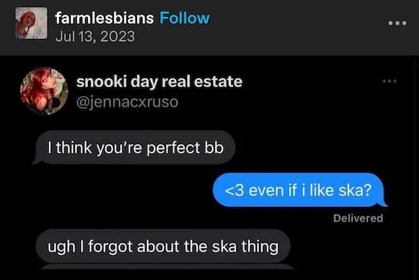 think you're perfect bb •.• ..•