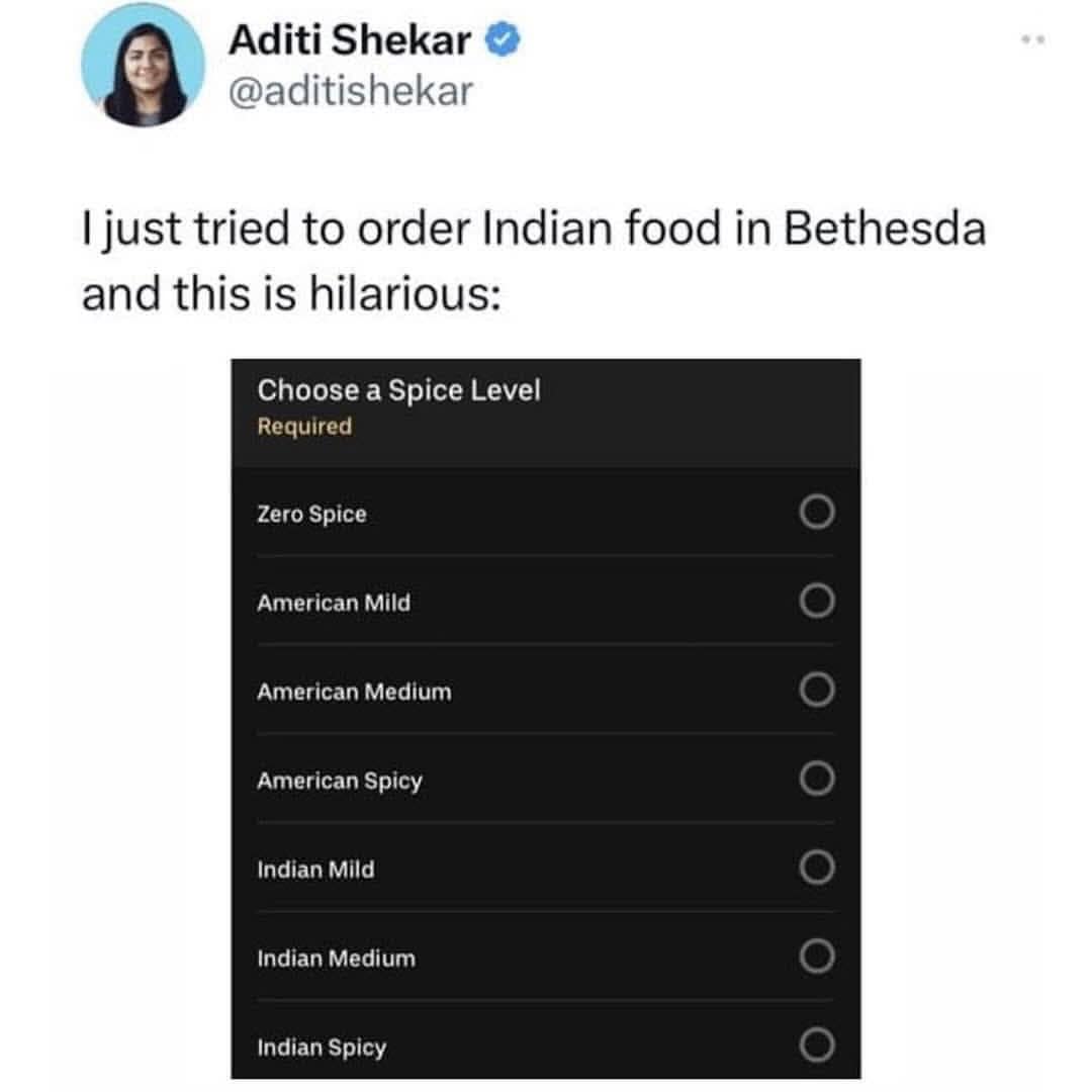 I just tried to order Indian food in Bethesda and this is hilarious: