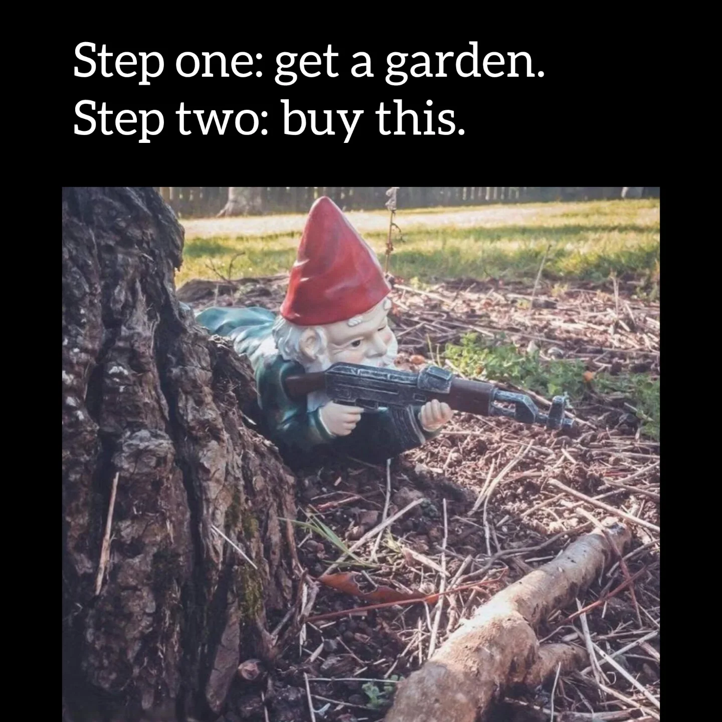 Step one: get a garden. Step two: buy this.