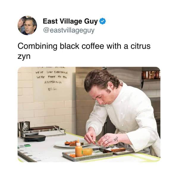 Combining black coffee with a citrus zyn