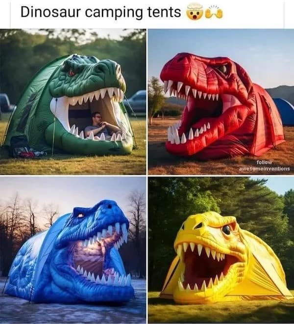 Dinosaur camping tents