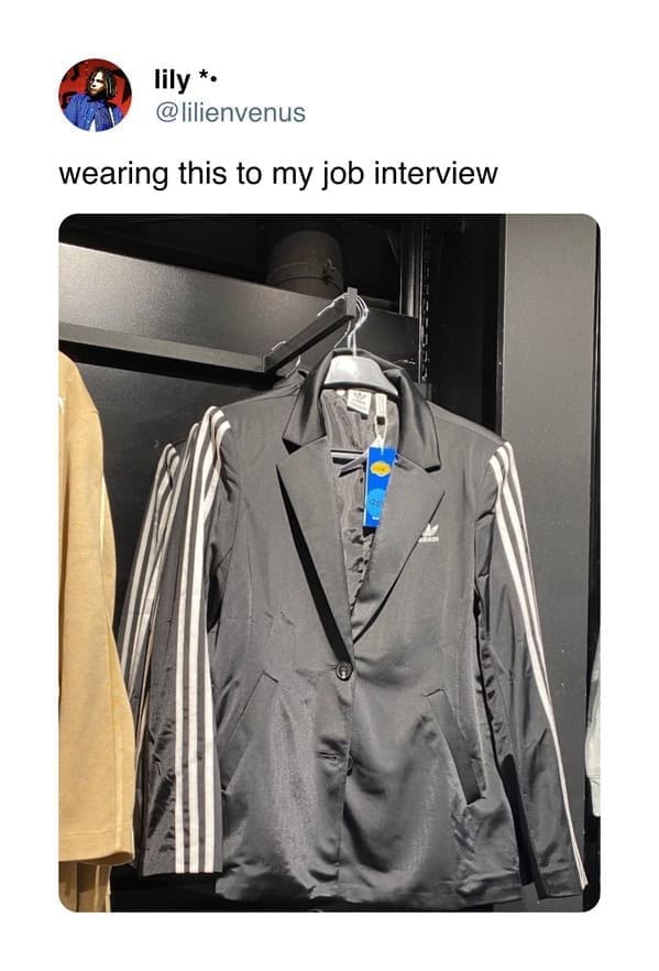 wearing this to my job interview