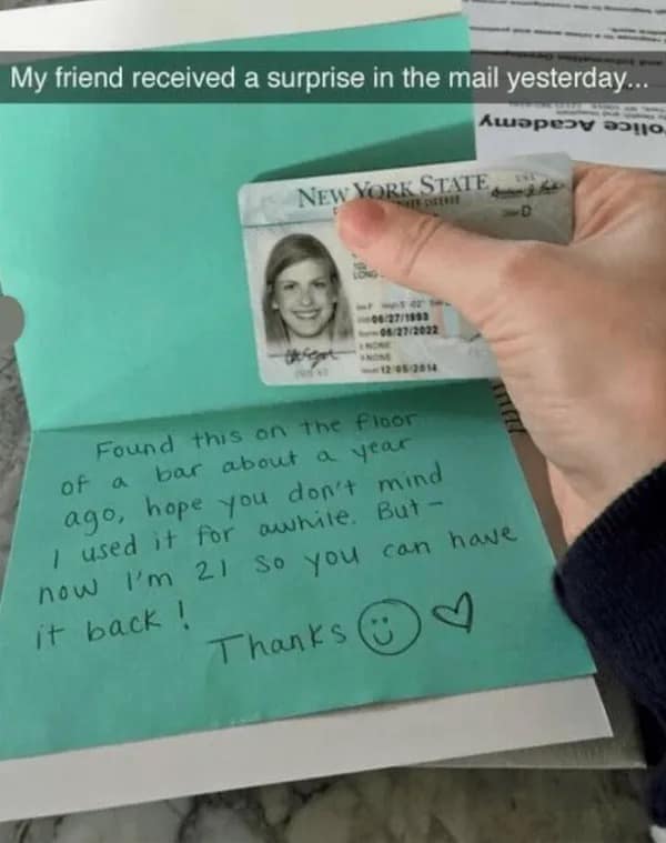 My friend received a surprise in the mail yesterday...