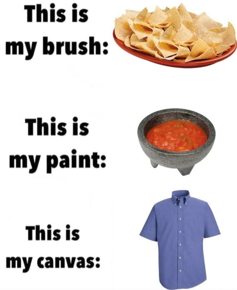 This is my brush: This is my paint: This is my canvas: