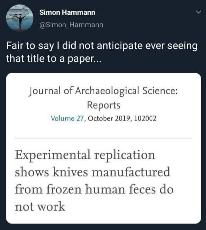 Fair to say I did not anticipate ever seeing that title to a paper...