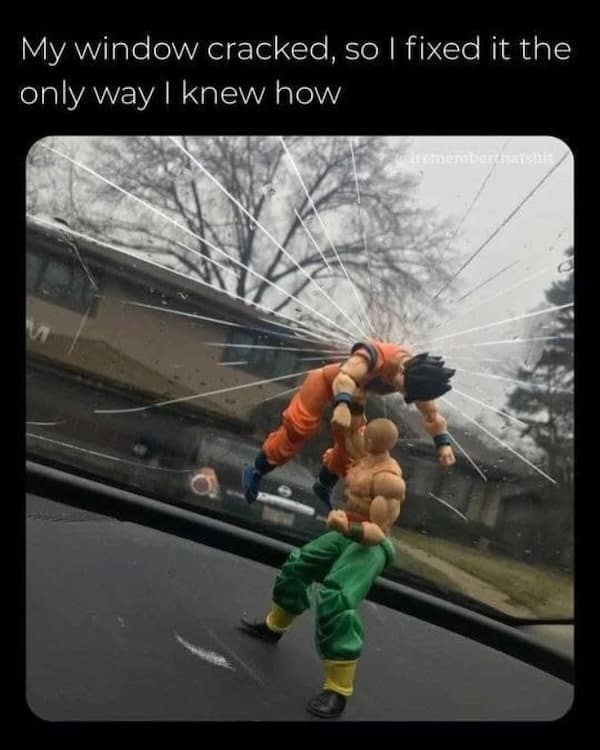 My window cracked, so I fixed it the only way I knew how