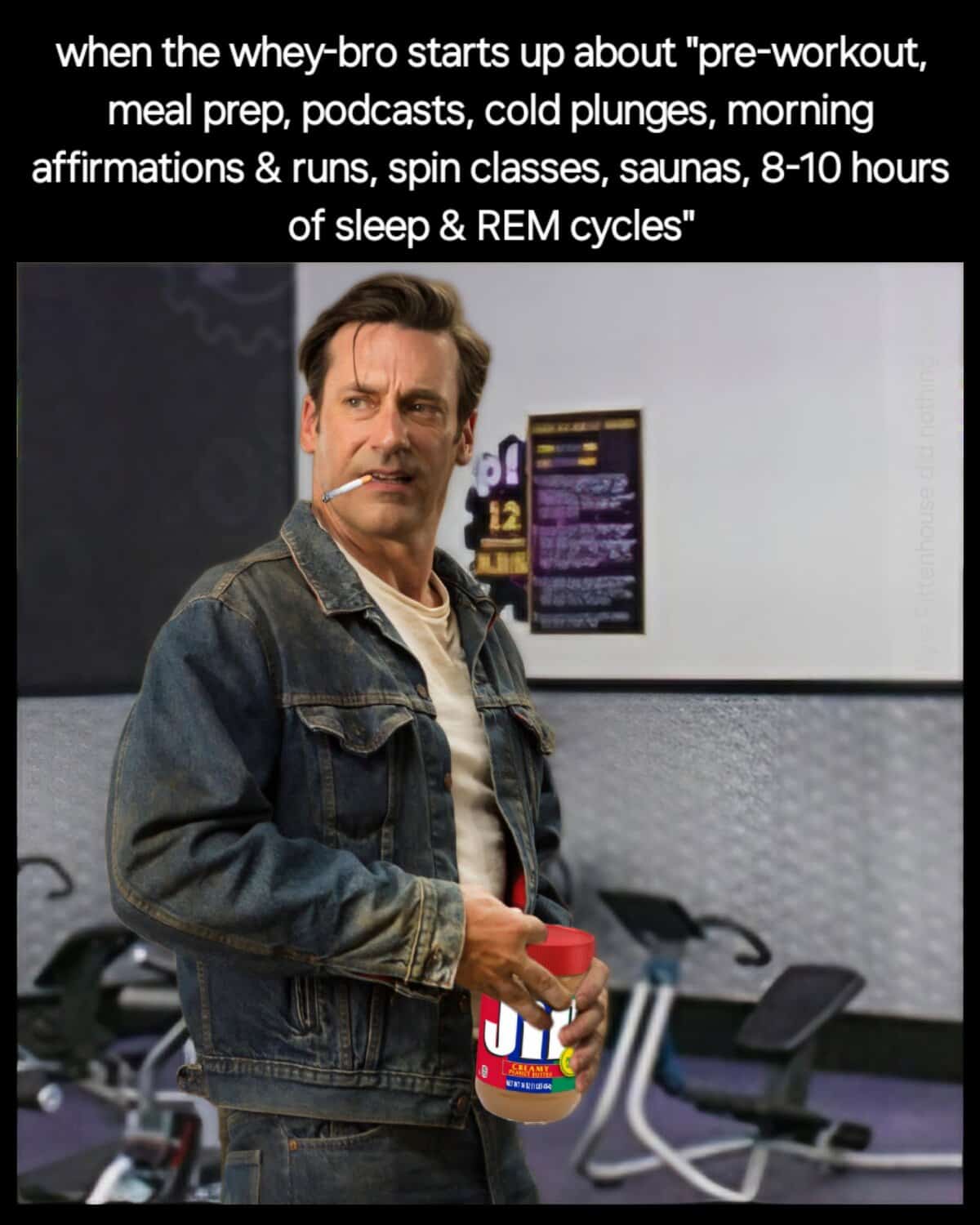 gym memes, workout memes, fitness memes, exercise memes, fitness jokes, exercise humor, health club jokes, gym life references, fitness content, funny gym quotes, comedic workout lines, humorous exercise remarks, sweat session jokes, bodybuilding gags, CrossFit banter, squat rack humor