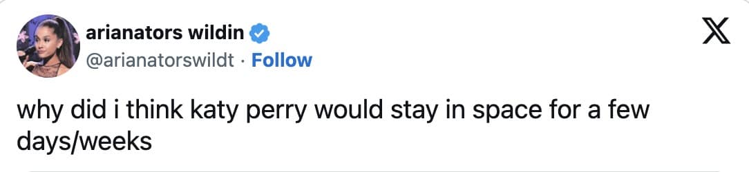 katy perry space memes, blue origin memes, celebrity memes, space travel memes, Jeff Bezos memes, famous people humor, star memes, celebrity jokes, astronaut jokes, rocket humor, space adventure memes, billionaire humor, Amazon founder memes, rich people satire, katy perry in space, katy perry space travel, gayle in space