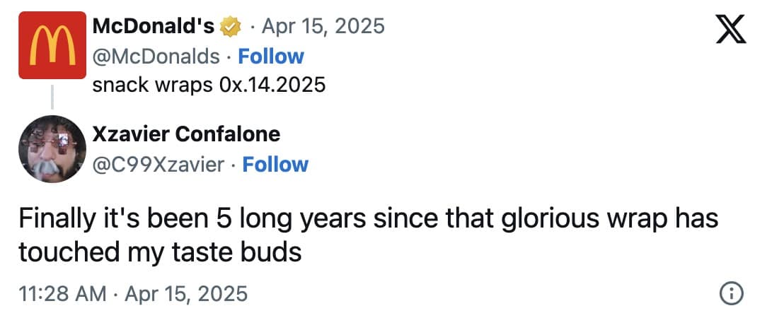 mcdonalds snack wrap memes, mcdonalds snack wrap coming back, mcdonalds memes, junk food jokes, snack wrap return, snack wrap launch, snack wrap relaunch, mcdonalds menu changes, new mcdonalds items, mcdonalds product comeback