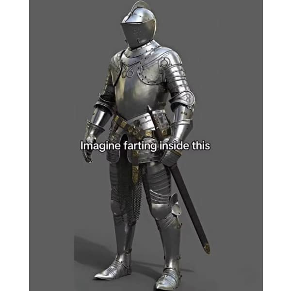 Imagine farting inside this armor