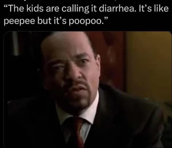 "The kids are calling it diarrhea. It's like peepee but it's poopoo."
