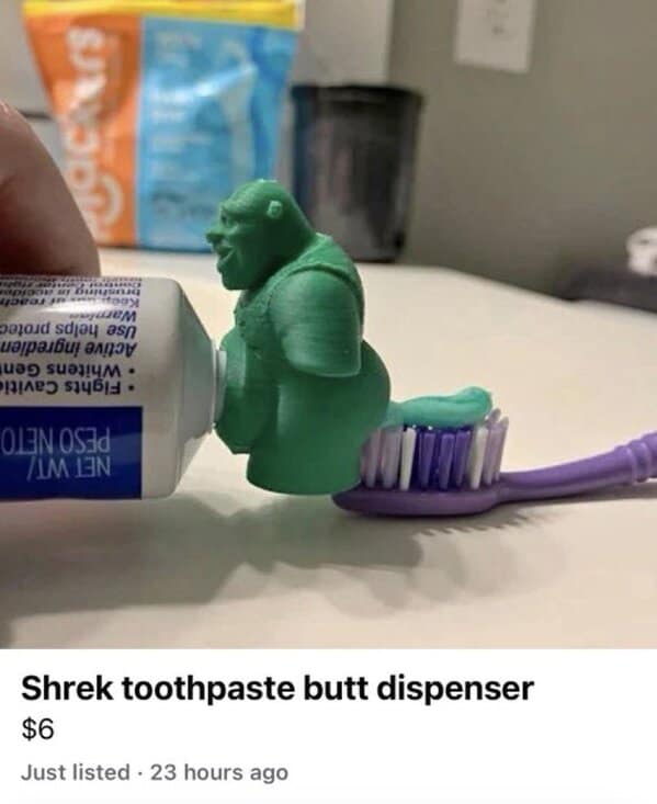 Shrek toothpaste butt dispenser $6 Just listed • 23 hours ago