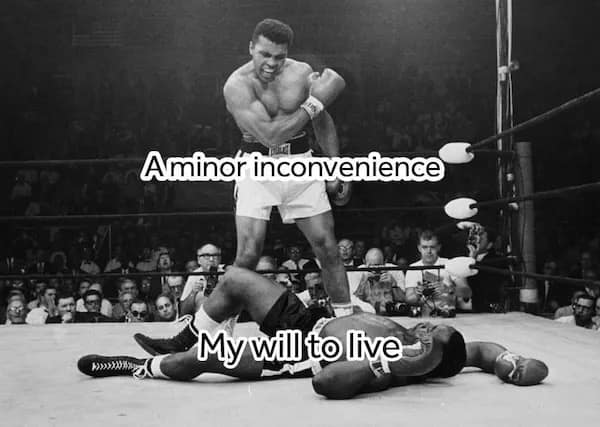 Aminor inconvenience My will to live
