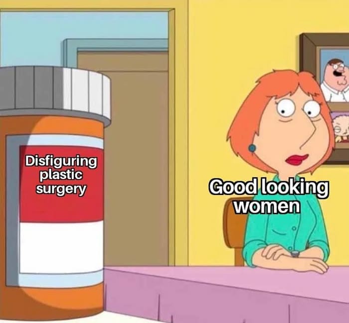 Disfiguring plastic surgery Good looking women
