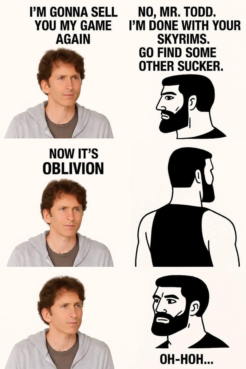 oblivion remastered memes, oblivion remake memes, oblivion memes, elder scrolls memes, bethesda memes, oblivion remaster, oblivion remake, new oblivion game, unreal engine remake, rpg remake, nostalgia gaming