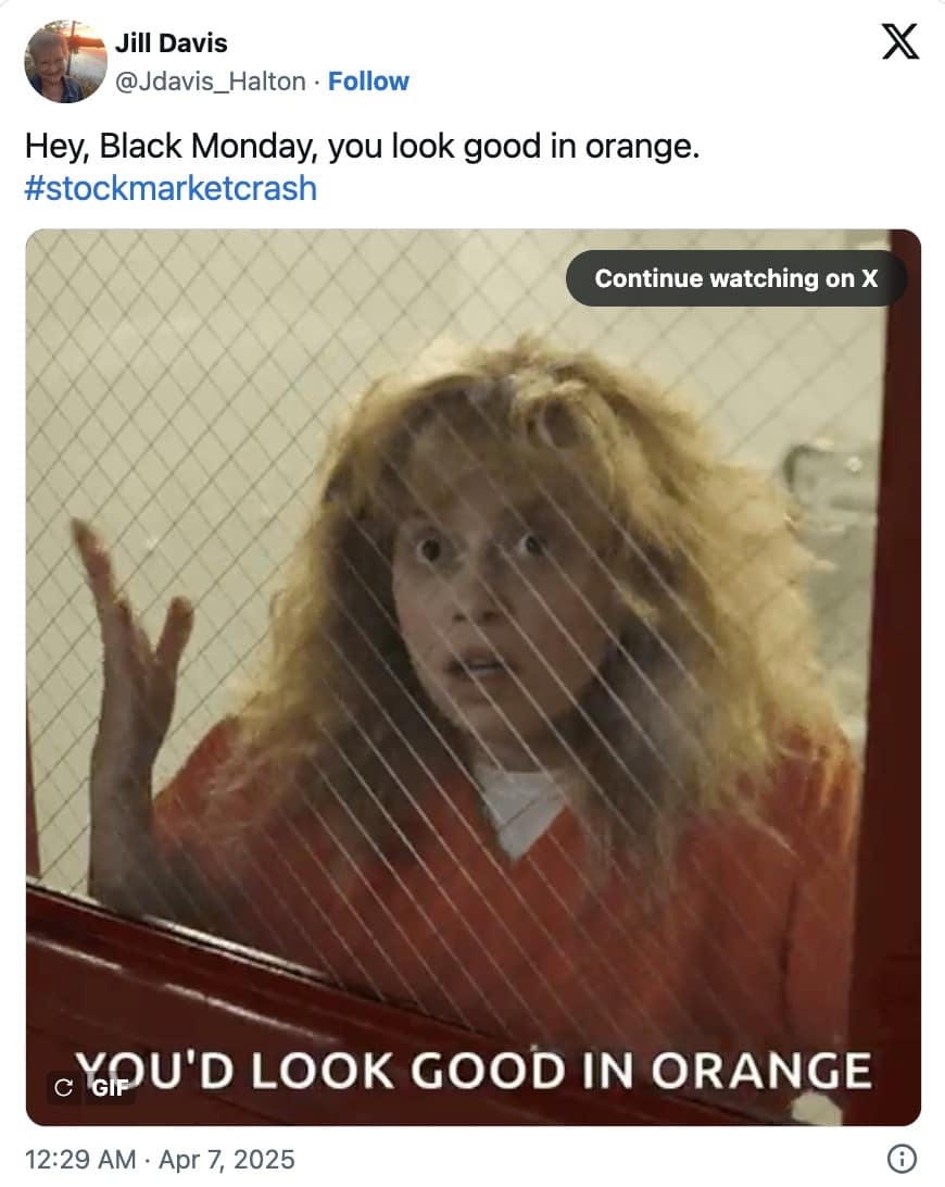 orange monday memes, finance memes, wall street humor, market crash jokes, trade war jokes, tariff humor, trump economics memes, market crash memes, recession humor, economic crash jokes, bear market memes