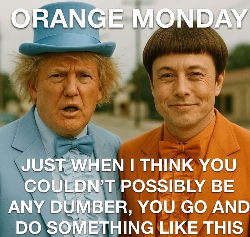 orange monday memes, finance memes, wall street humor, market crash jokes, trade war jokes, tariff humor, trump economics memes, market crash memes, recession humor, economic crash jokes, bear market memes