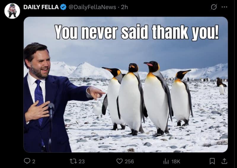 penguin tariff memes, trump tariff memes, funny tariff memes, Trump economic policy memes, penguin memes, trade war humor, customs comedy, economic jokes, Trump finance satire, tariff jokes, political economy memes