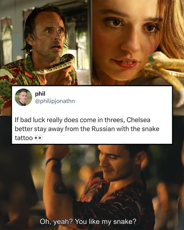 If bad luck really does come in threes, Chelsea better stay away from the Russian with the snake tattoo
