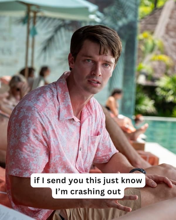 if I send you this just know I'm crashing out