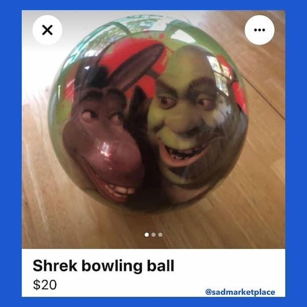 Shrek bowling ball
